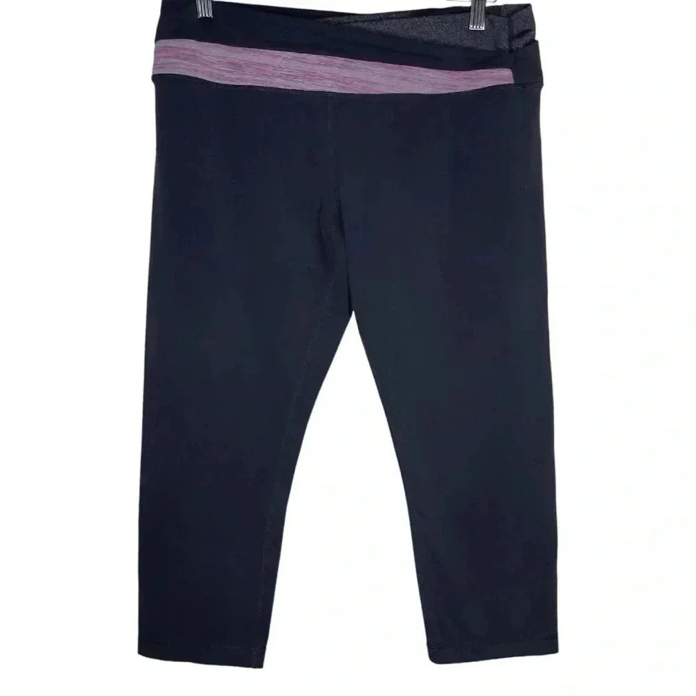 Lululemon Wunder Under Criss Cross Waist Crop Straight Leg  Pant Size 12